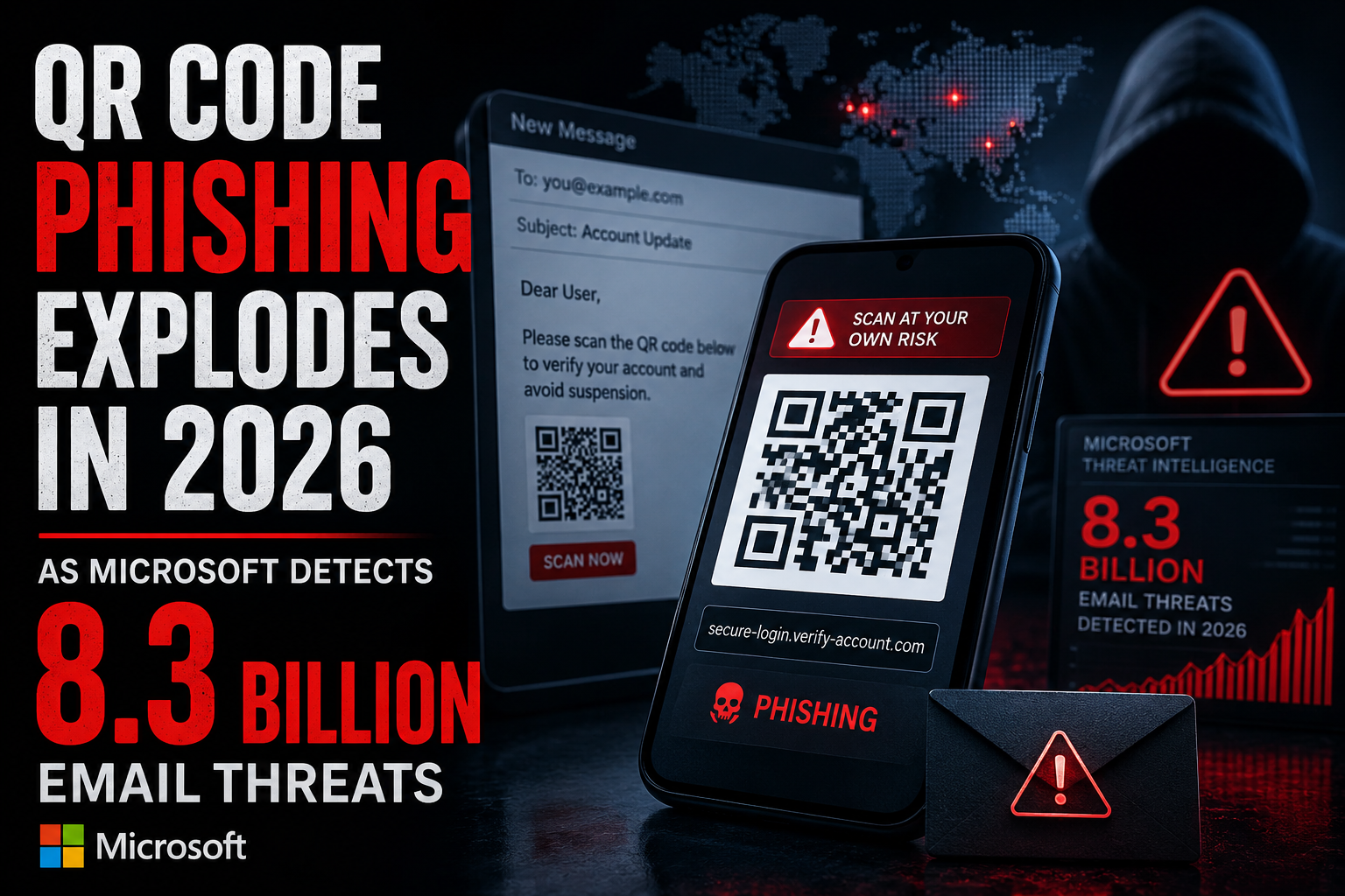 QR Code Phishing Explodes in 2026 as Microsoft Detects 8.3 Billion Email Threats