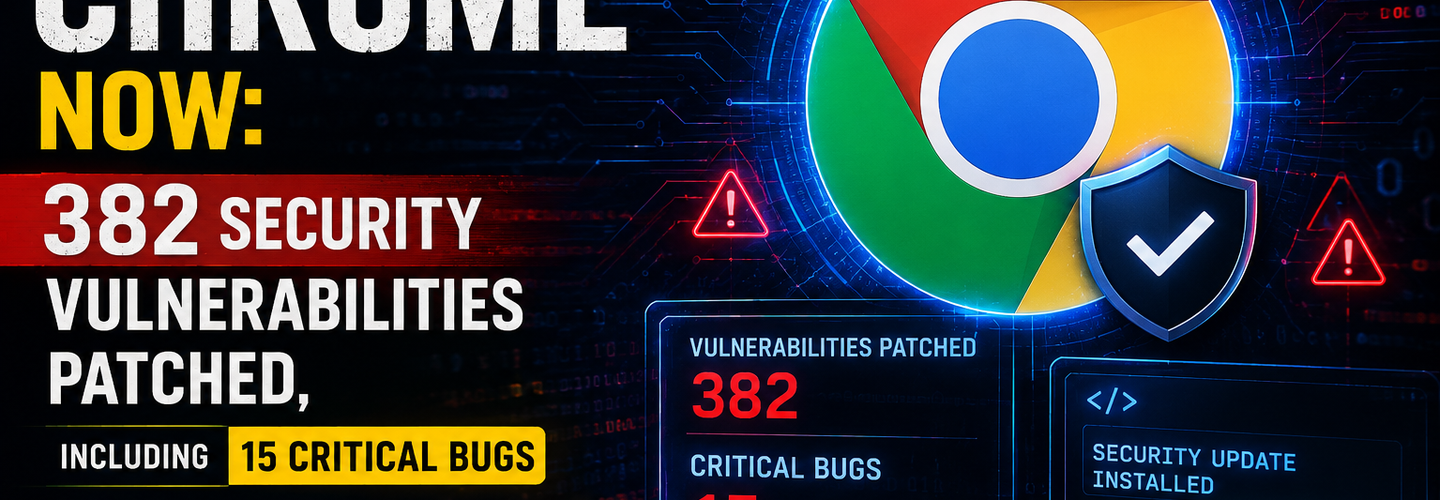 Update Chrome Now: 382 Security Vulnerabilities Patched, Including 15 Critical Bugs