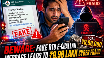 Beware: Fake RTO E-Challan Message Leads to ₹9.98 Lakh Cyber Fraud | The Complete Cybersecurity Awareness Guide