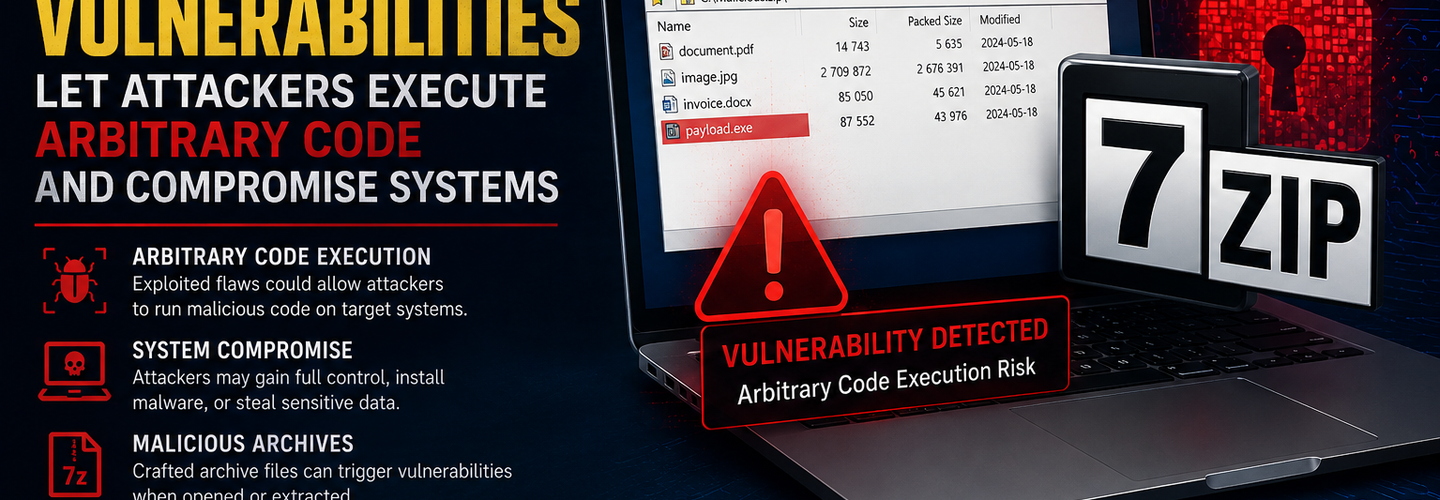 Critical 7-Zip Vulnerabilities Could Allow Arbitrary Code Execution on Windows Systems