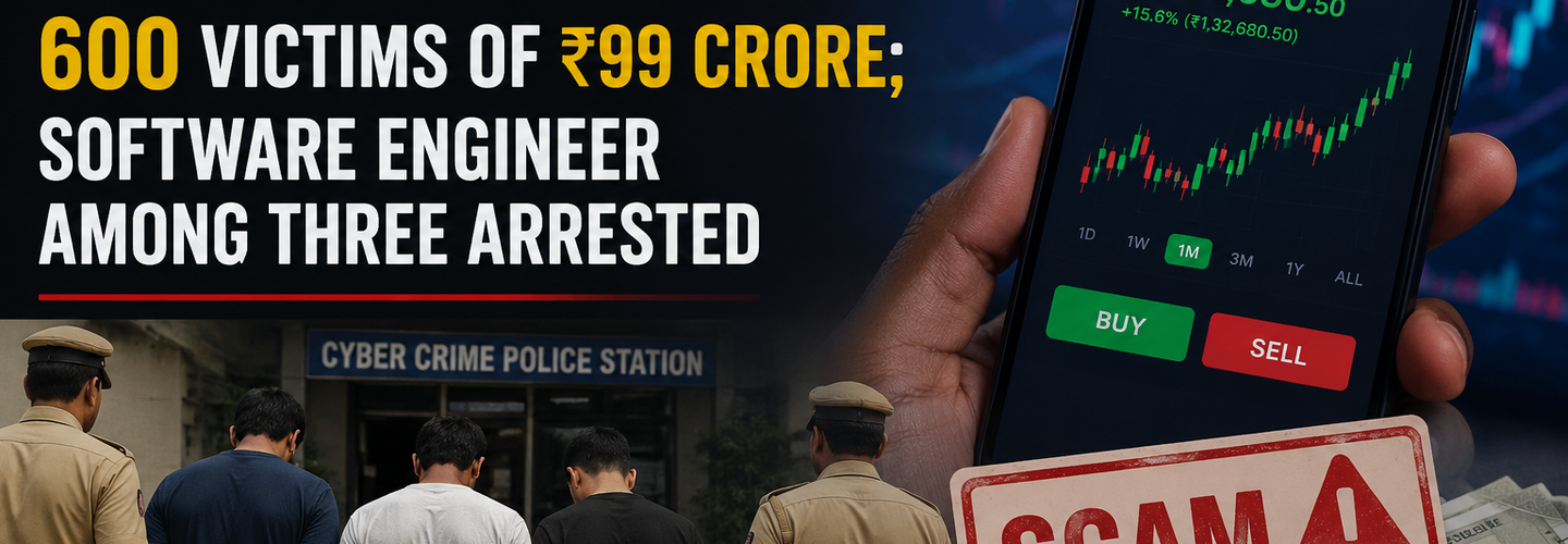 Fake Trading App Scam Swindles 600 Victims of ₹99 Crore; Software Engineer Among Three Arrested