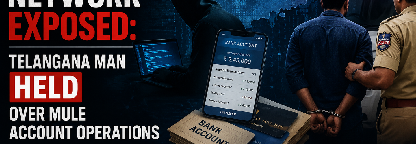 Cybercrime Network Exposed: Telangana Man Held Over Mule Account Operations