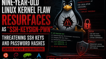 Nine-Year-Old Linux Kernel Flaw Resurfaces as "ssh-keysign-pwn" — Threatening SSH Keys and Password Hashes Across Major Distributions