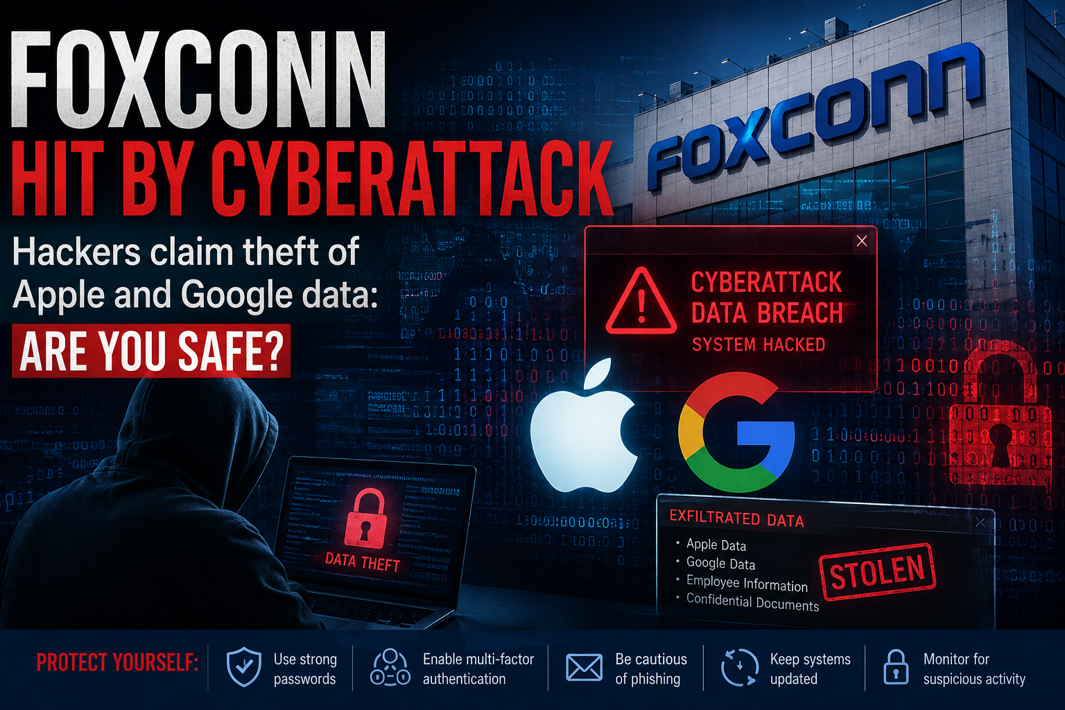 Foxconn Cyberattack: Hackers Claim Apple & Google Data Stolen