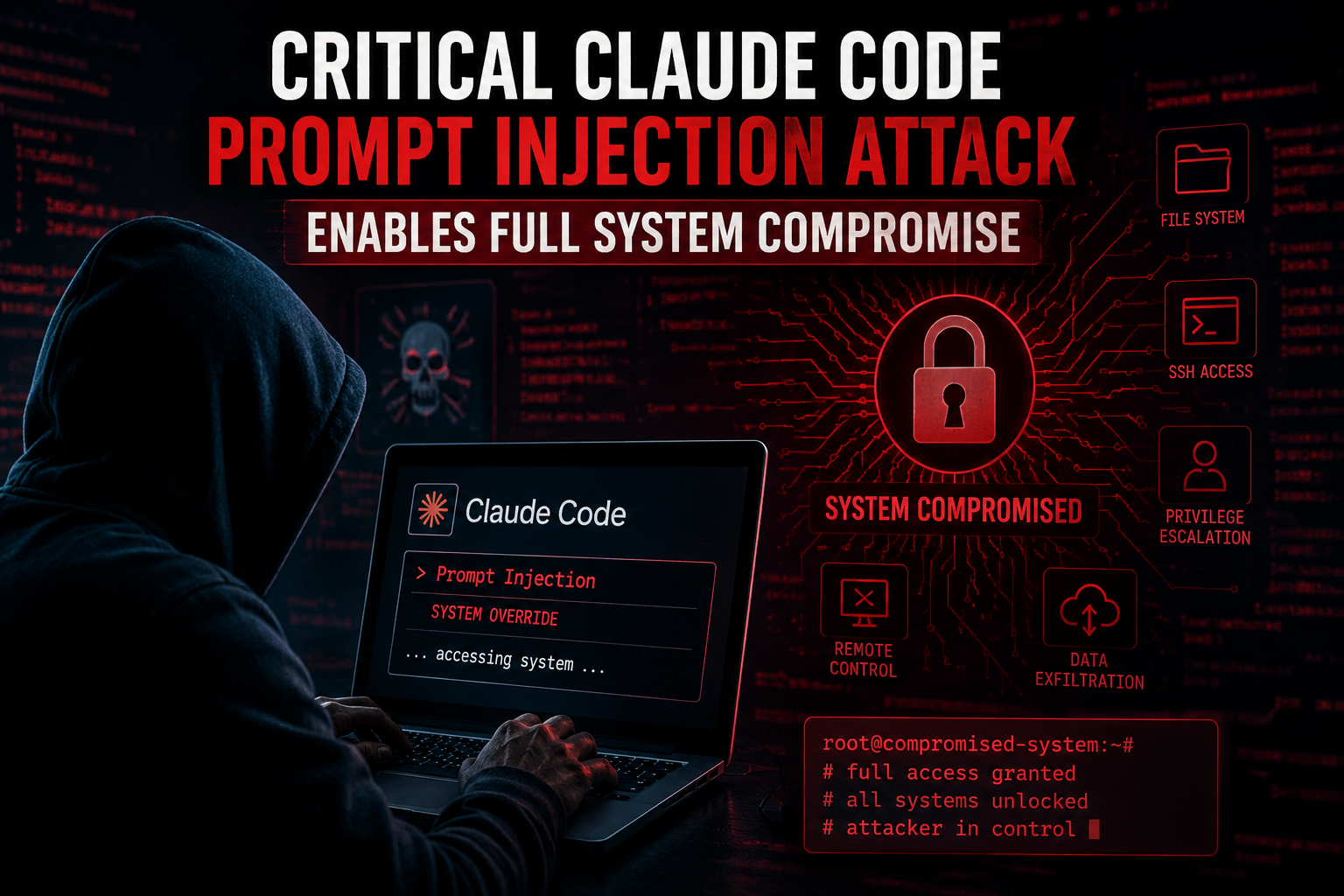Critical Claude Code Prompt Injection Attack Enables Full System Compromise