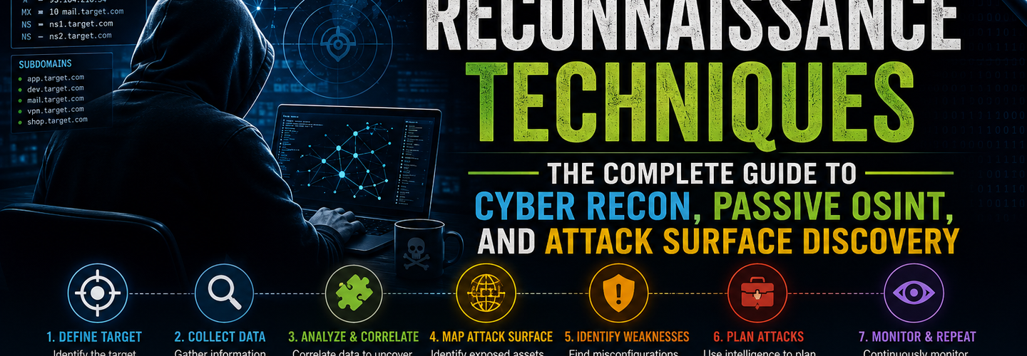 How Hackers Use Reconnaissance Techniques: The Complete Guide to Cyber Recon, Passive OSINT, and Attack Surface Discovery
