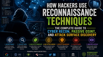 How Hackers Use Reconnaissance Techniques: The Complete Guide to Cyber Recon, Passive OSINT, and Attack Surface Discovery