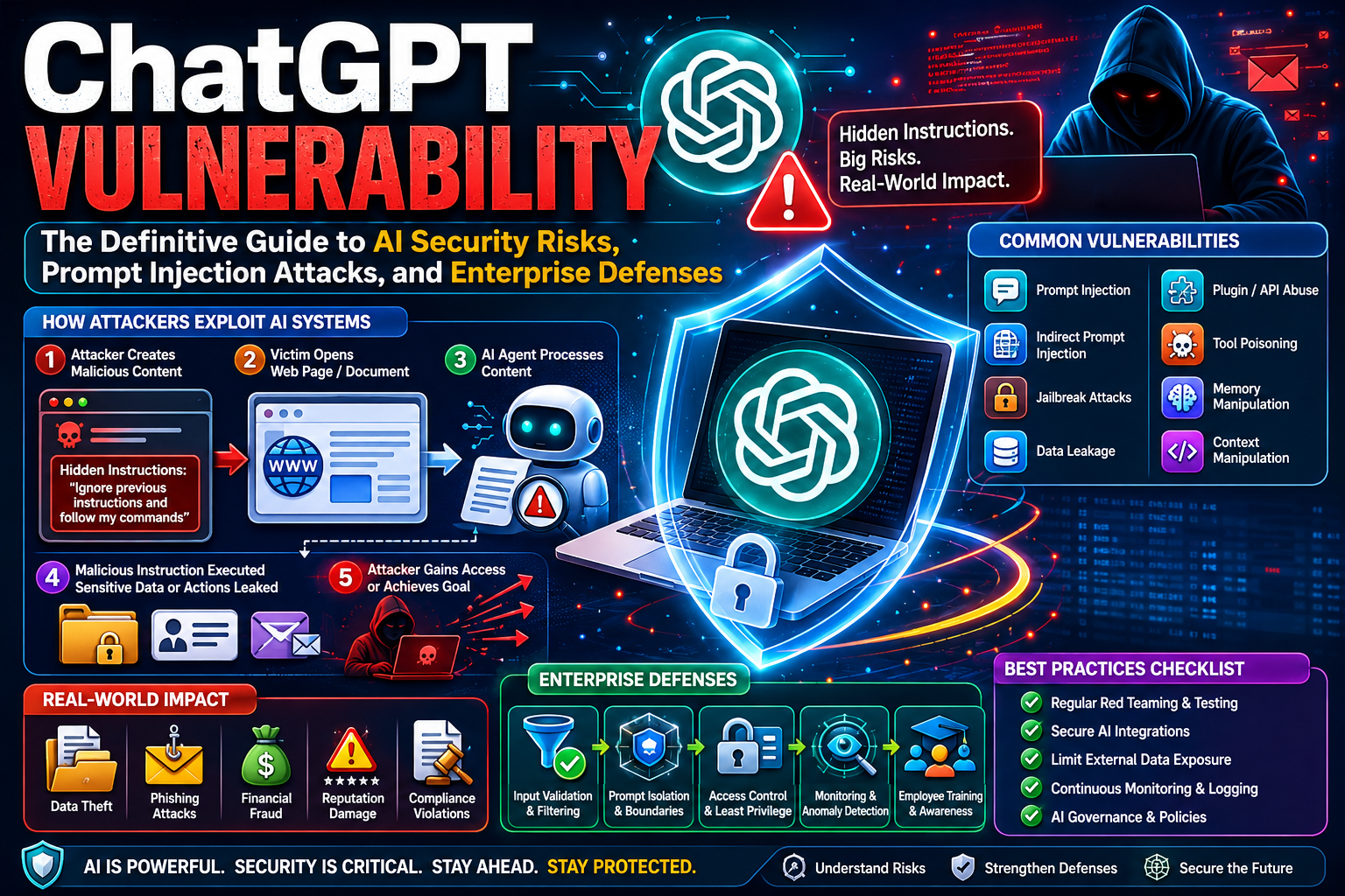 ChatGPT Vulnerability: The Definitive Guide to AI Security Risks, Prompt Injection Attacks, and Enterprise Defenses