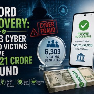 Record Recovery: 6,303 Cyber Fraud Victims Receive ₹45.21 Crore Refund
