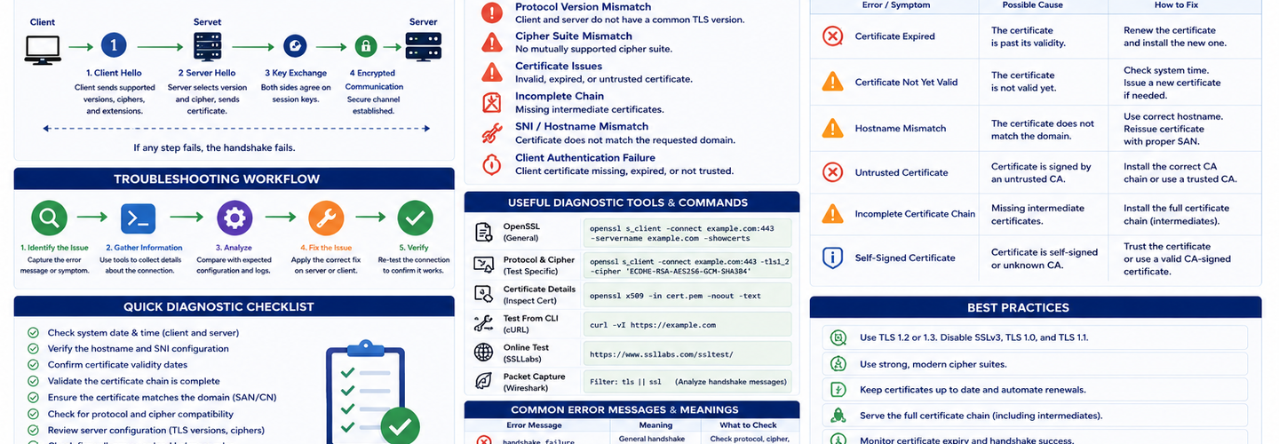 SSL/TLS Troubleshooting Guide: Diagnose and Fix Handshake Failures and Certificate Errors