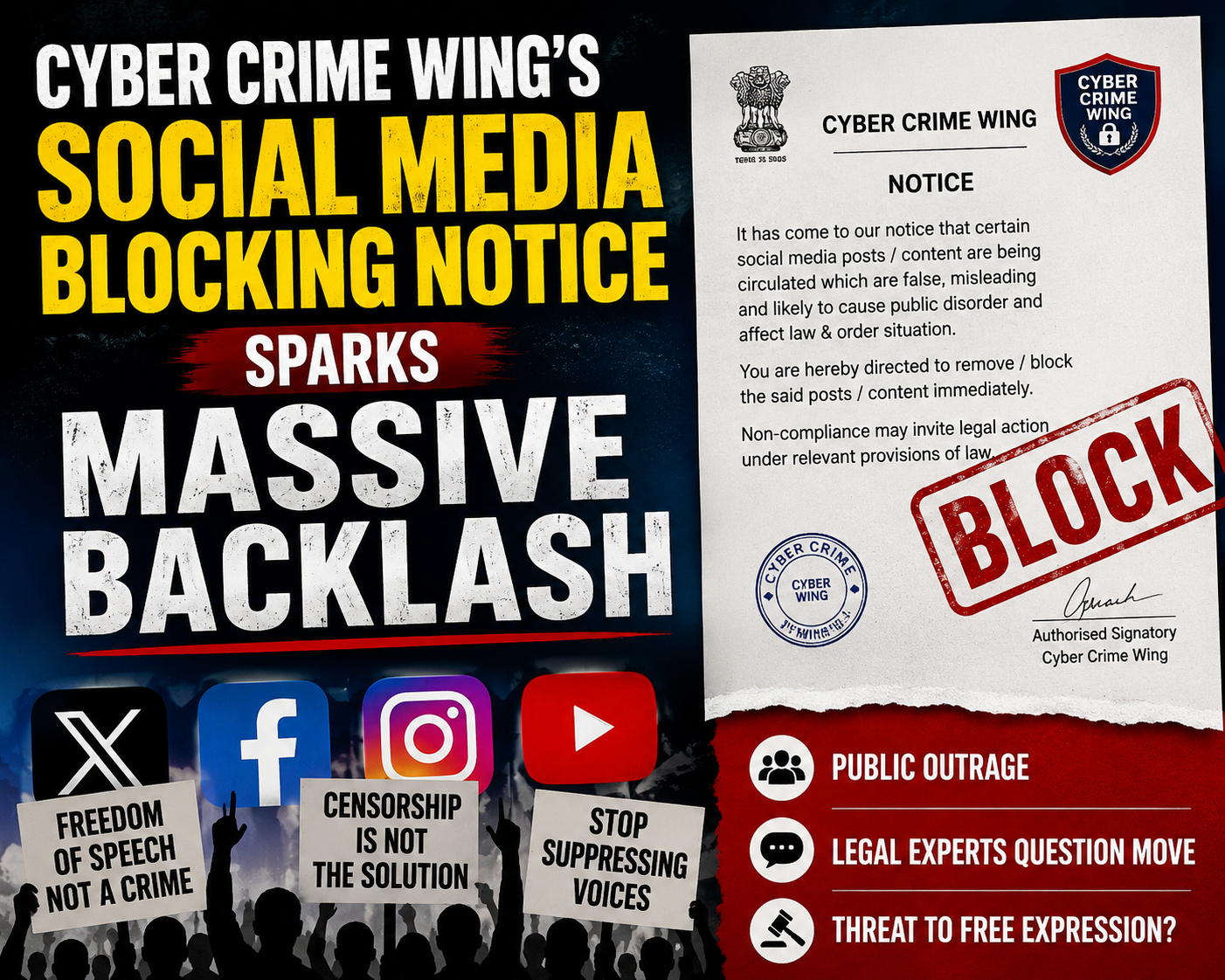 Controversy Grows After Cyber Crime Wing Targets Social Media Posts