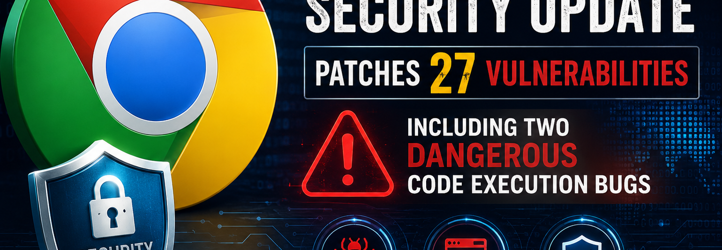 Google Chrome Security Update Patches 27 Vulnerabilities and Two Dangerous Code Execution Bugs