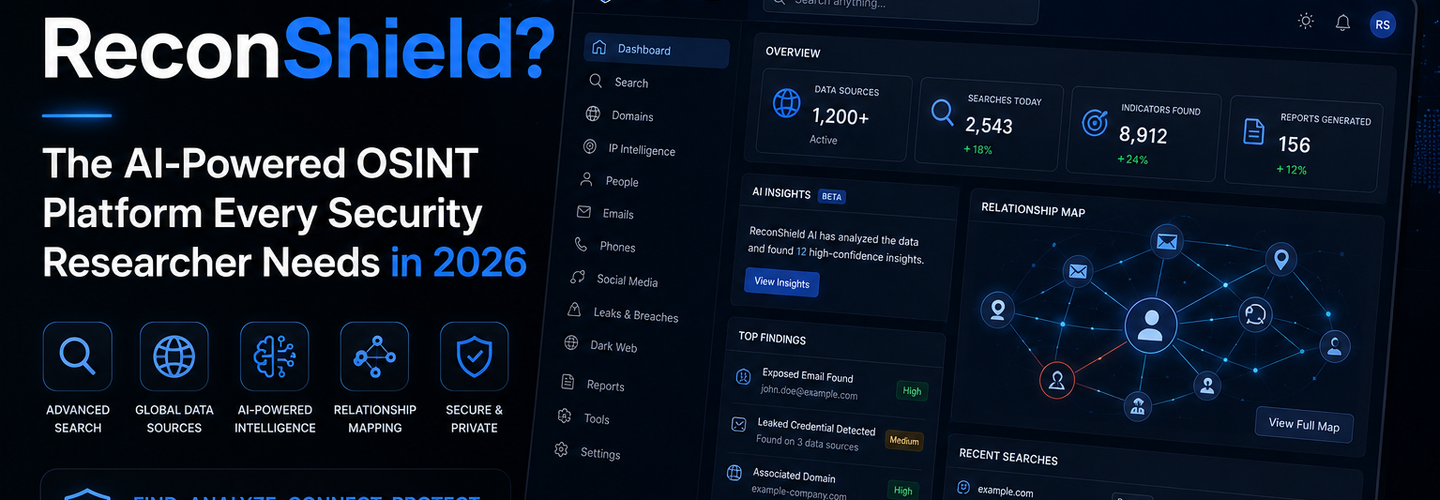 What Is ReconShield? The AI-Powered OSINT Platform Every Security Researcher Needs in 2026