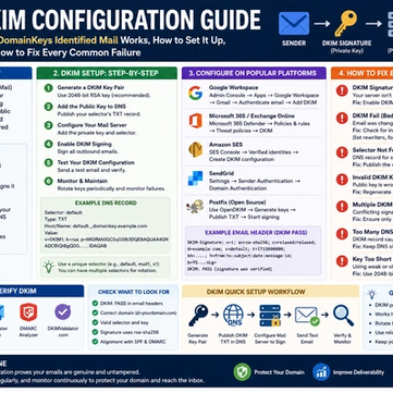 DKIM Configuration Guide: How DomainKeys Identified Mail Works, How to Set It Up, and How to Fix Every Common Failure