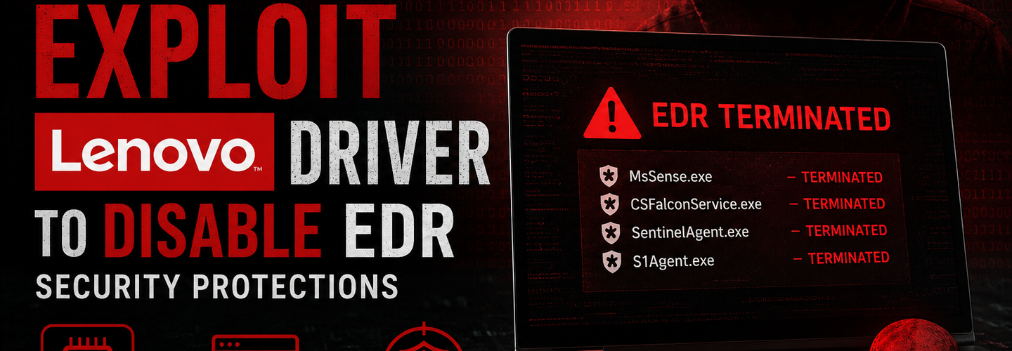 Hackers Exploit Vulnerable Lenovo Driver to Disable EDR Security Protections