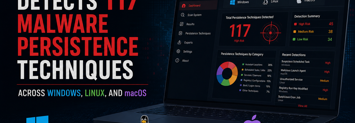 PyrsistenceSniper Detects 117 Malware Persistence Techniques Across Windows, Linux, and macOS