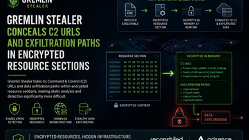 Gremlin Stealer Conceals C2 URLs and Exfiltration Paths in Encrypted Resource Sections