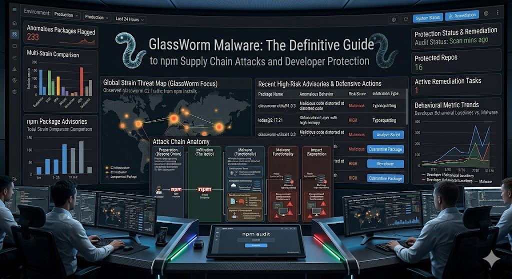 GlassWorm Malware: The Definitive Guide to npm Supply Chain Attacks and Developer Protection
