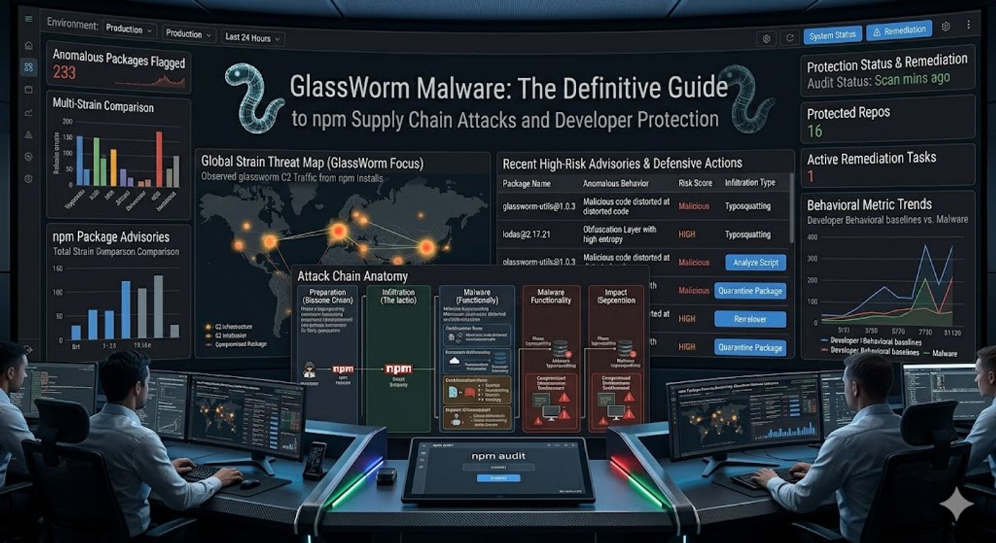 GlassWorm Malware: The Definitive Guide to npm Supply Chain Attacks and Developer Protection