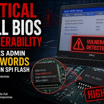Critical Dell BIOS Vulnerability Exposes Admin Passwords Stored in SPI Flash