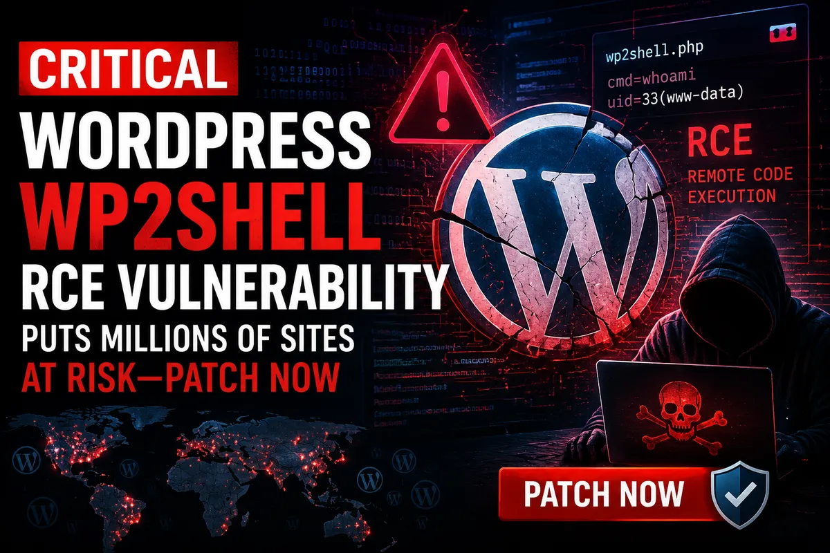 Critical WordPress wp2shell RCE Vulnerability Puts Millions of Sites at Risk—Patch Now