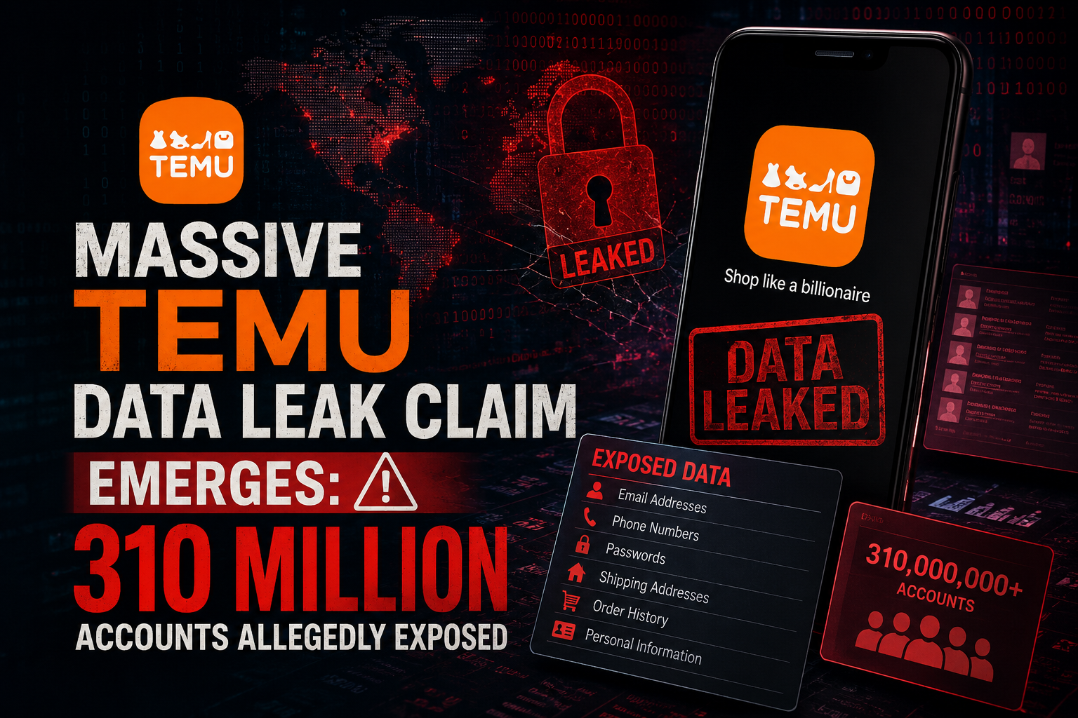 Massive Temu Data Leak Claim Emerges: 310 Million Accounts Allegedly Exposed