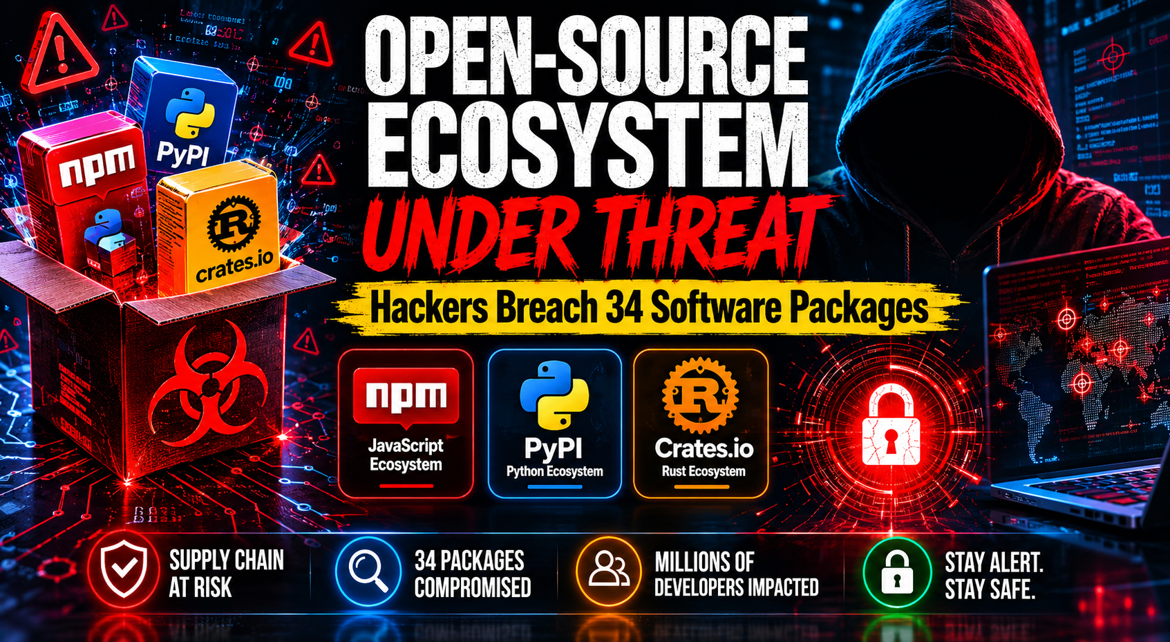 Open-Source Ecosystem Under Threat as Hackers Breach 34 Software Packages