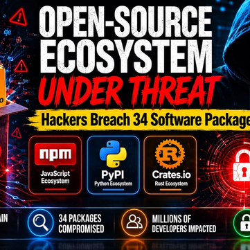 Open-Source Ecosystem Under Threat as Hackers Breach 34 Software Packages