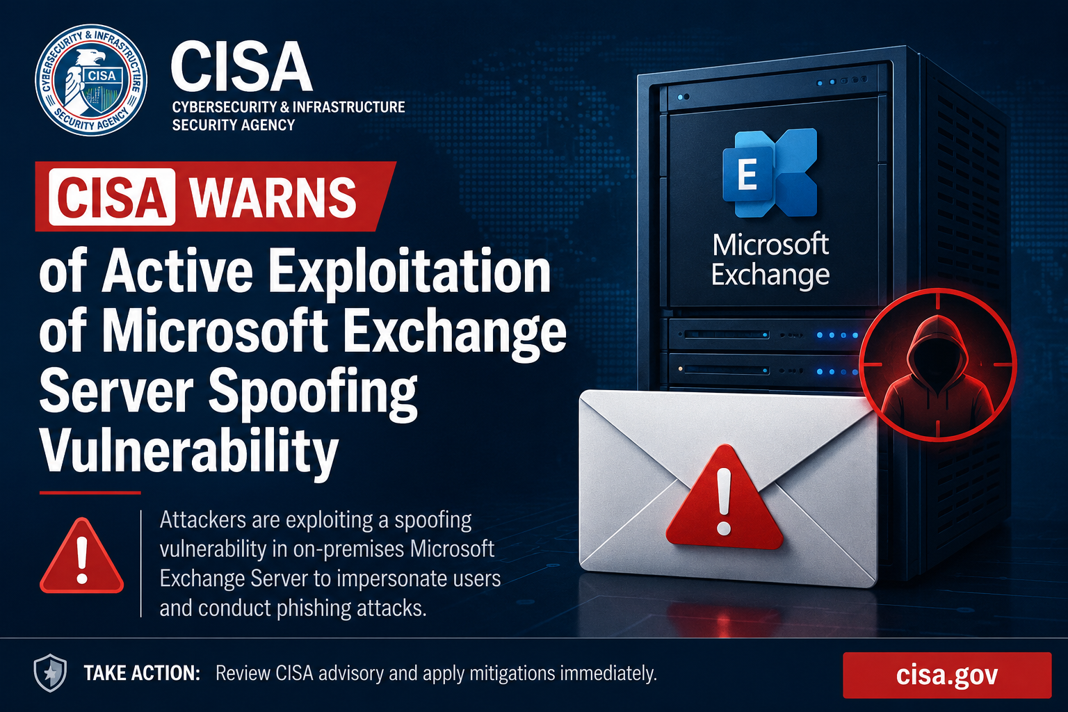 CISA Warns of Active Exploitation of Microsoft Exchange Server Spoofing Vulnerability