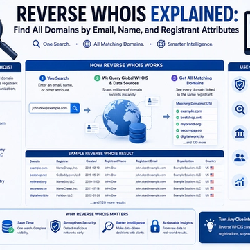 Reverse WHOIS Explained: Find All Domains by Email, Name, and Registrant Attributes