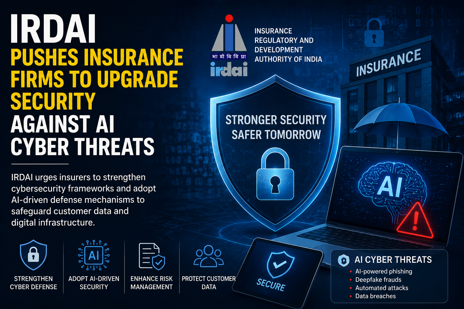 IRDAI Pushes Insurance Firms to Upgrade Security Against AI Cyber Threats