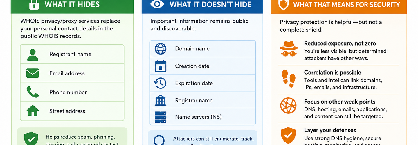 WHOIS Privacy Protection: What It Hides, What It Doesn't, and What That Means for Security