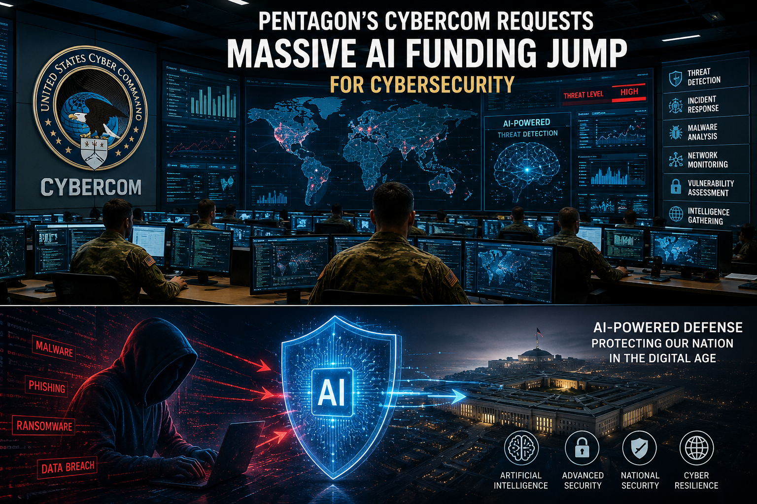 Pentagon’s CYBERCOM Requests Massive AI Funding Jump for Cybersecurity