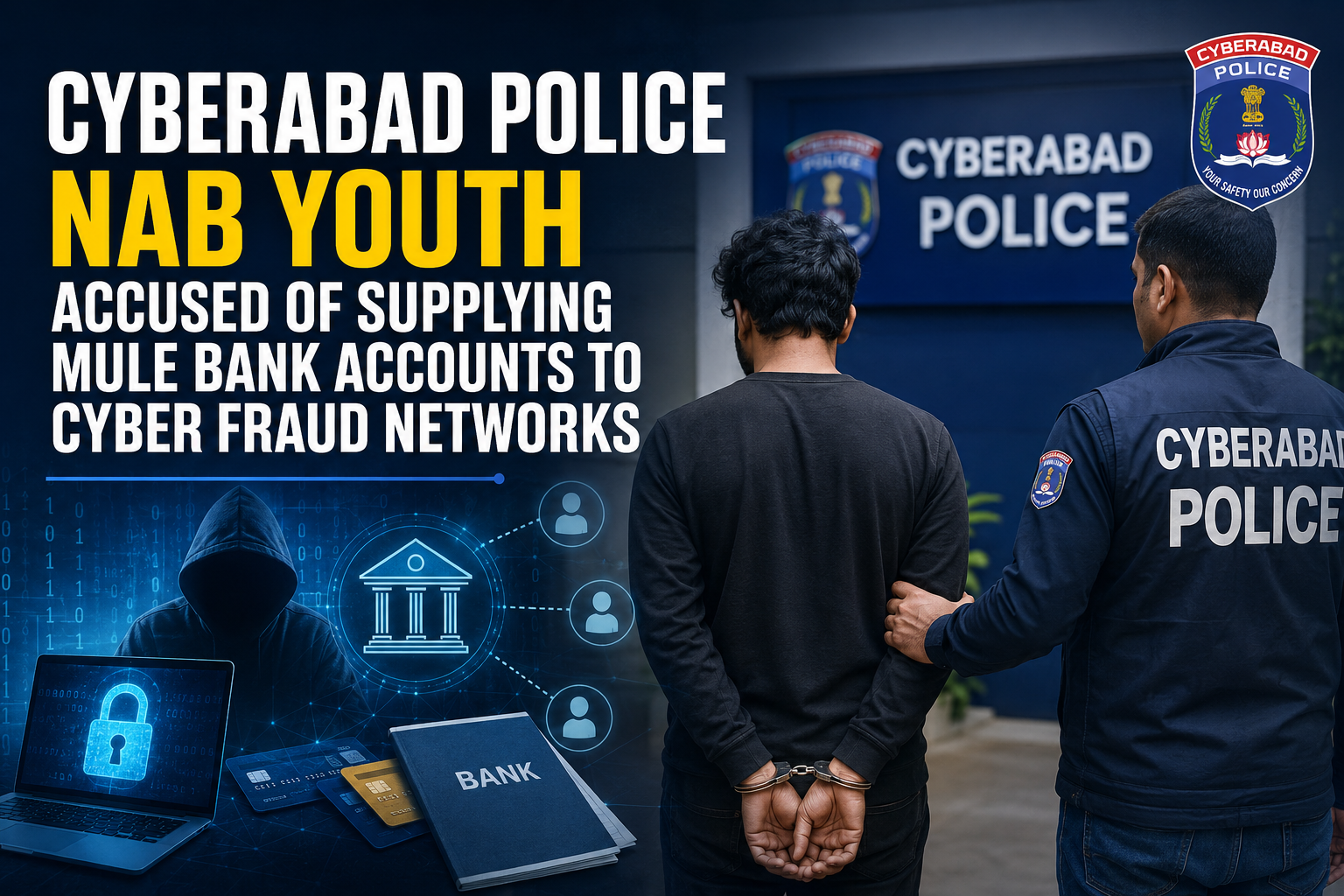 Cyberabad Police Nab Youth Accused of Supplying Mule Bank Accounts to Cyber Fraud Networks