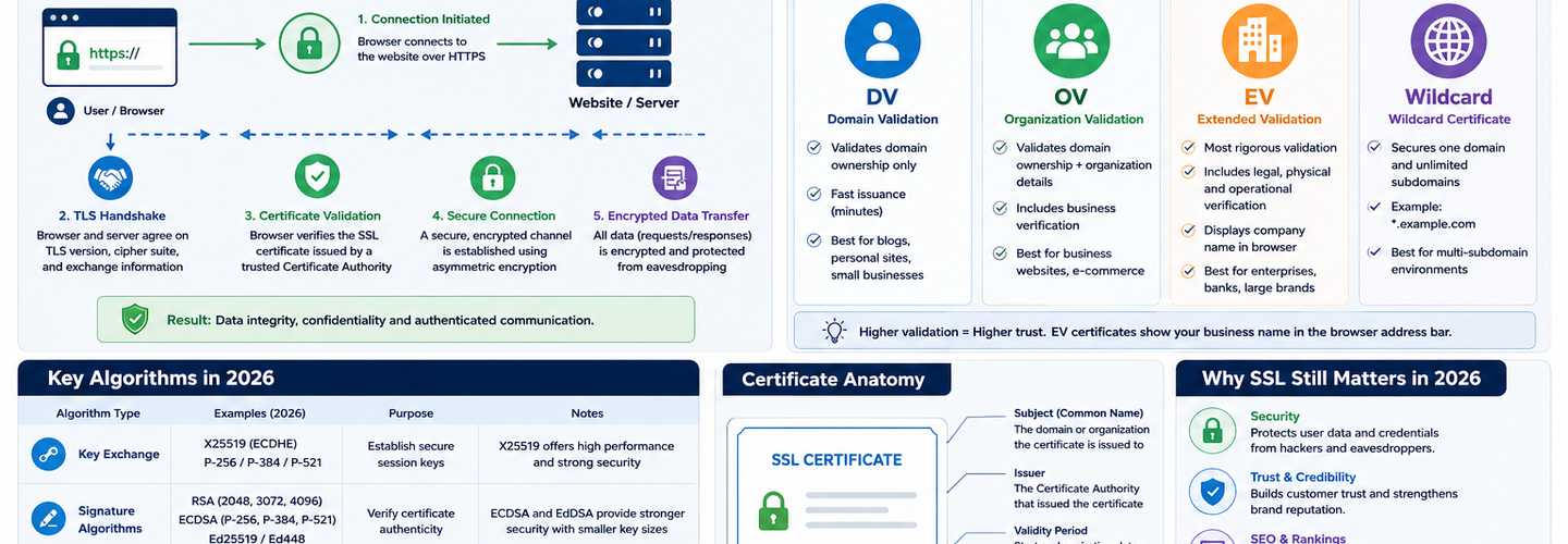 SSL Certificate Explained: How HTTPS Works, Validation Types, and Key Algorithms in 2026