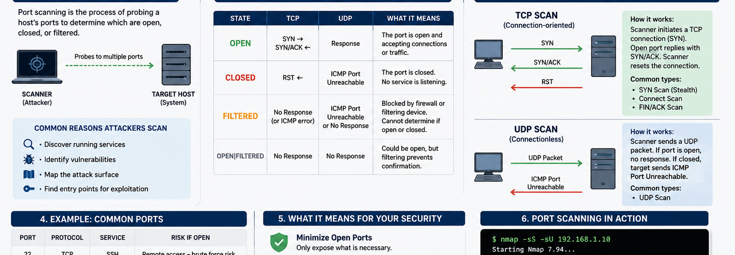 How Port Scanning Works: Open Ports, TCP vs UDP, and What It Means for Your Security