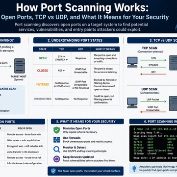 How Port Scanning Works: Open Ports, TCP vs UDP, and What It Means for Your Security