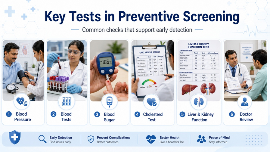 Key tests in preventive screening