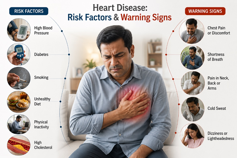 Risk factors and warning signs of heart diseaes