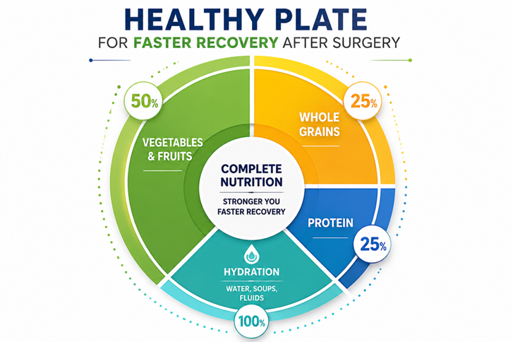 pie chart explains the percentage of the care for healthy Recovery
