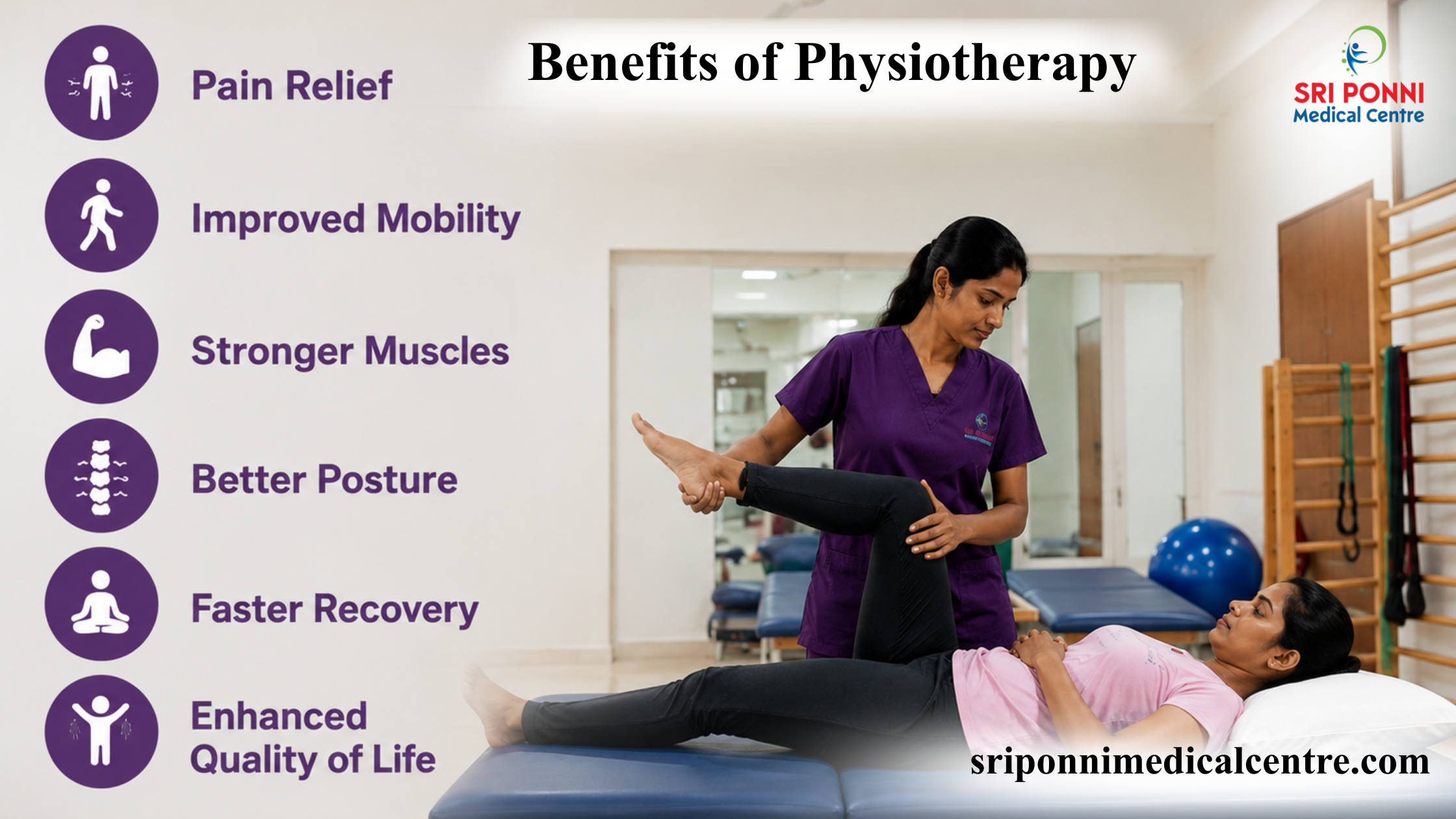 Walk Again,Move Freely. The Benefits of Physiotherapy Treatment at Sri Ponni