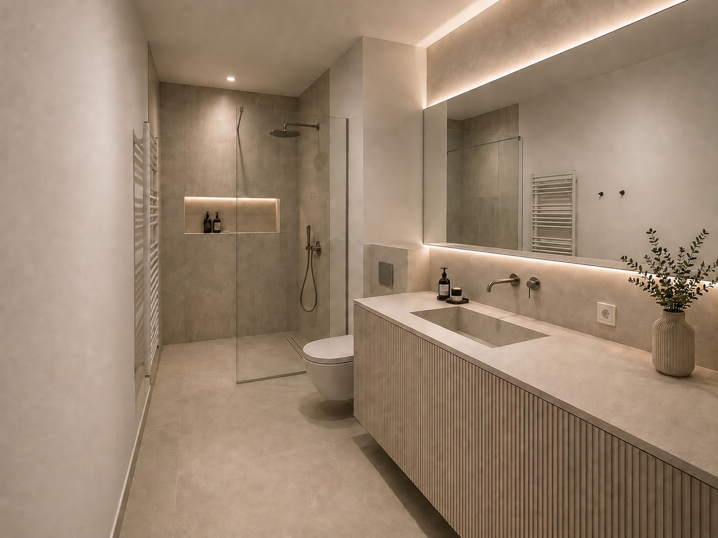 Modern saniertes Badezimmer in Berlin