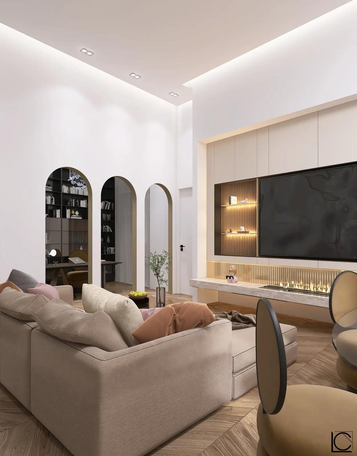 Casa con archi bianchi — vista 01