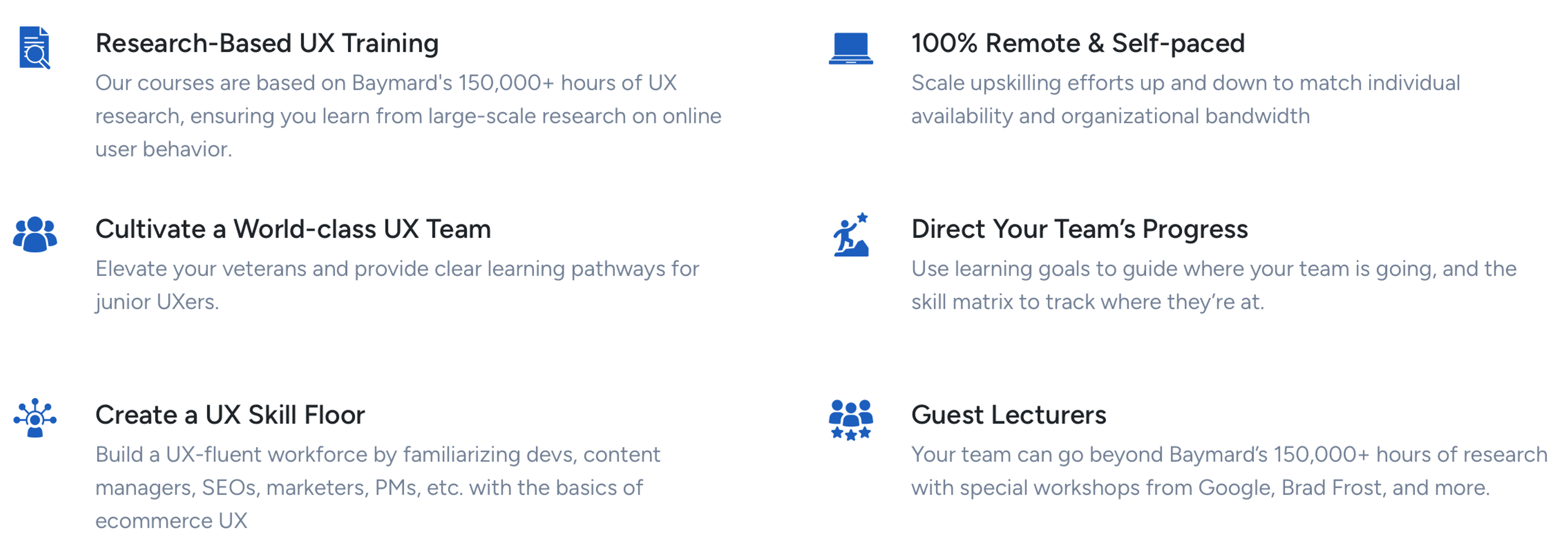 UX research results overview interface