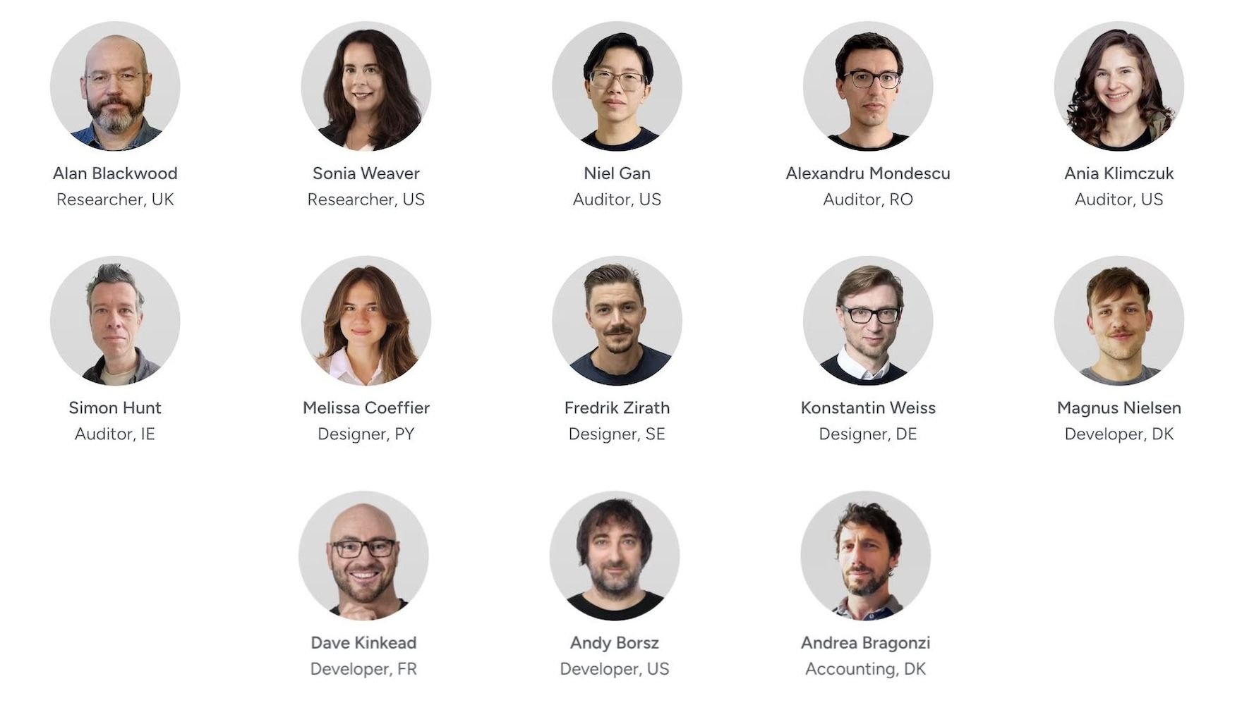 Screenshot of 13 Baymard team members