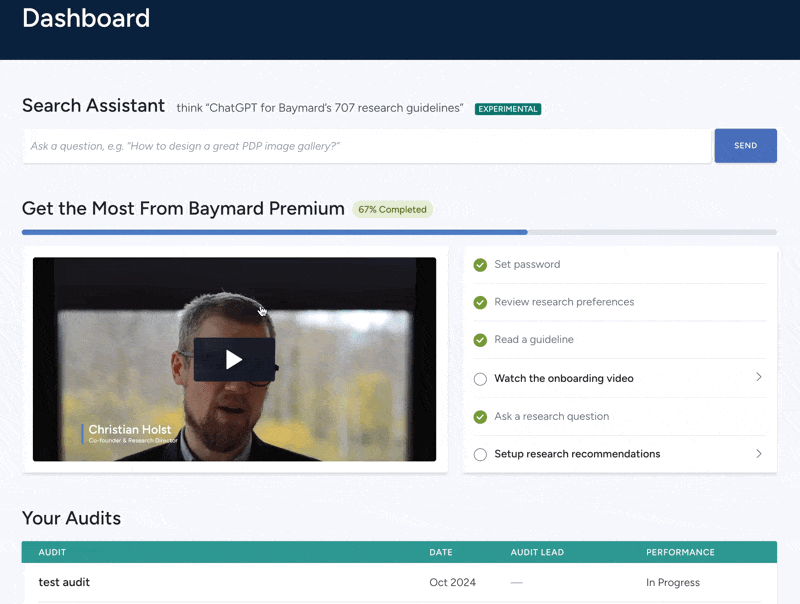 Gif showing a user asking UX-Query a question