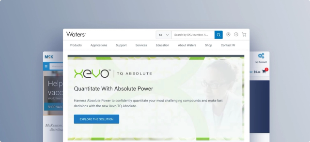 Ecommerce category page design UX example for b2b medical sites