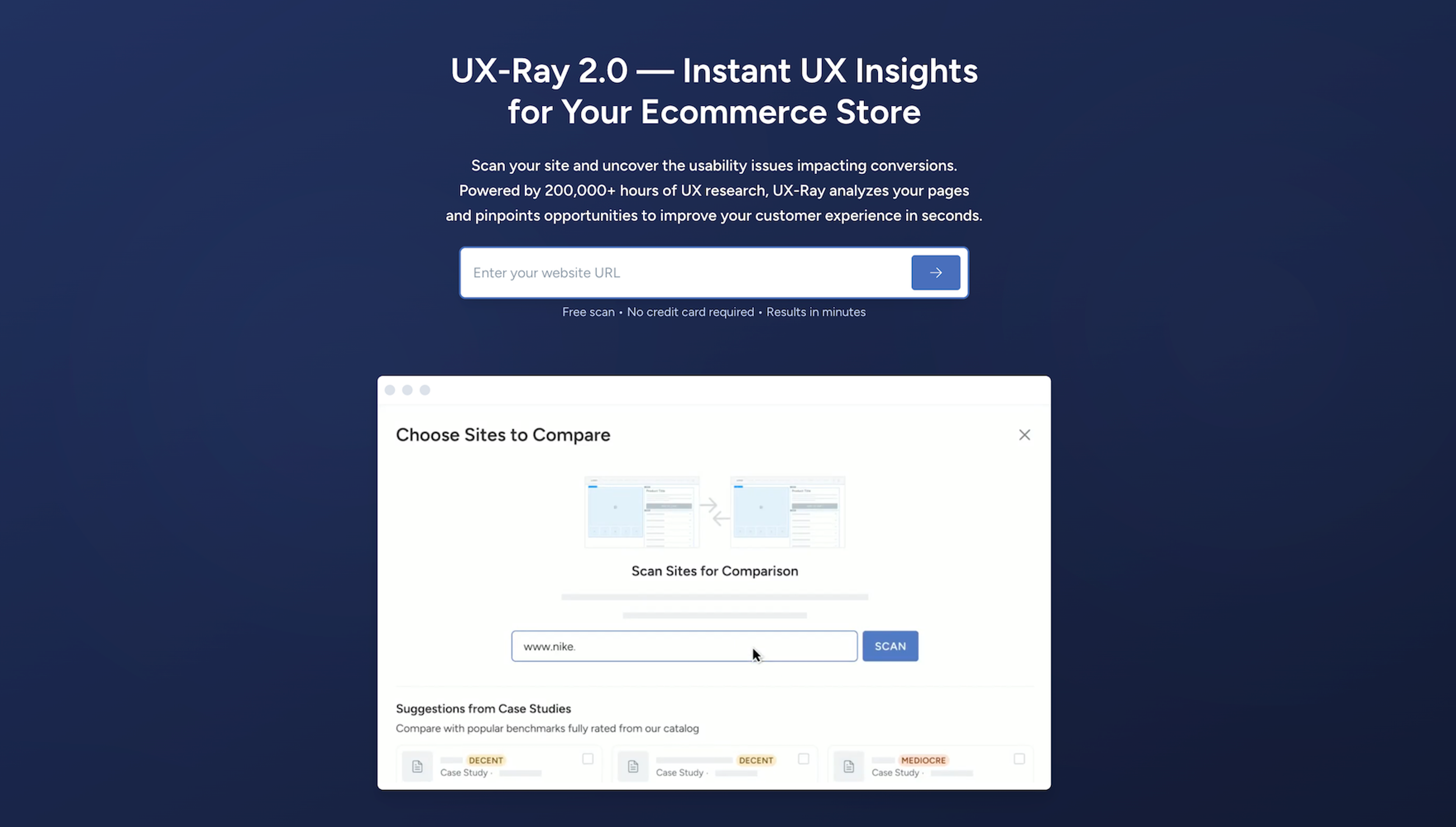 UX-Ray 2.0 screenshot
