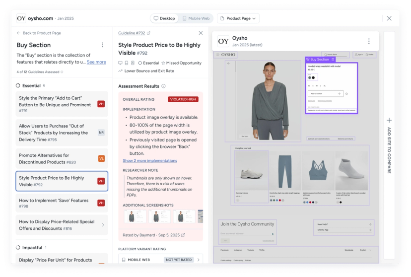 UX-Ray: Instant Snapshot of Your Ecommerce UX – Baymard