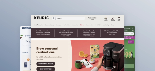 Ecommerce category page UX example for beverage stores
